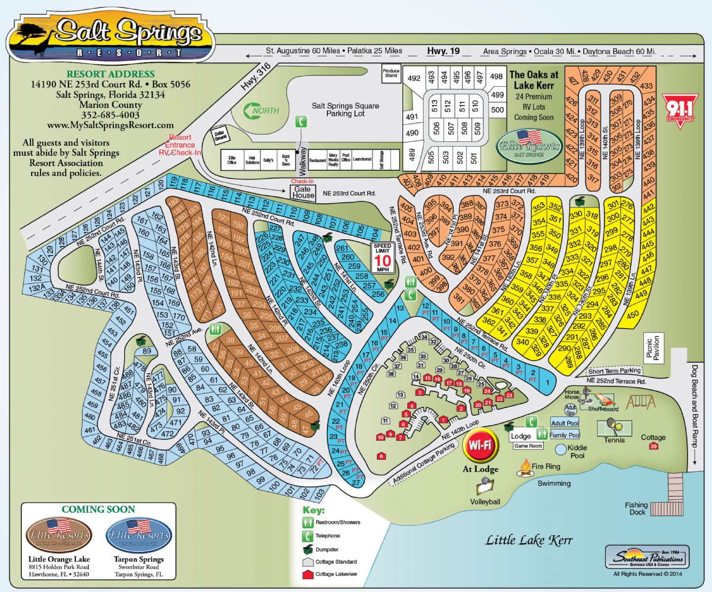 Salt Springs Campground Florida Map Of The Resort